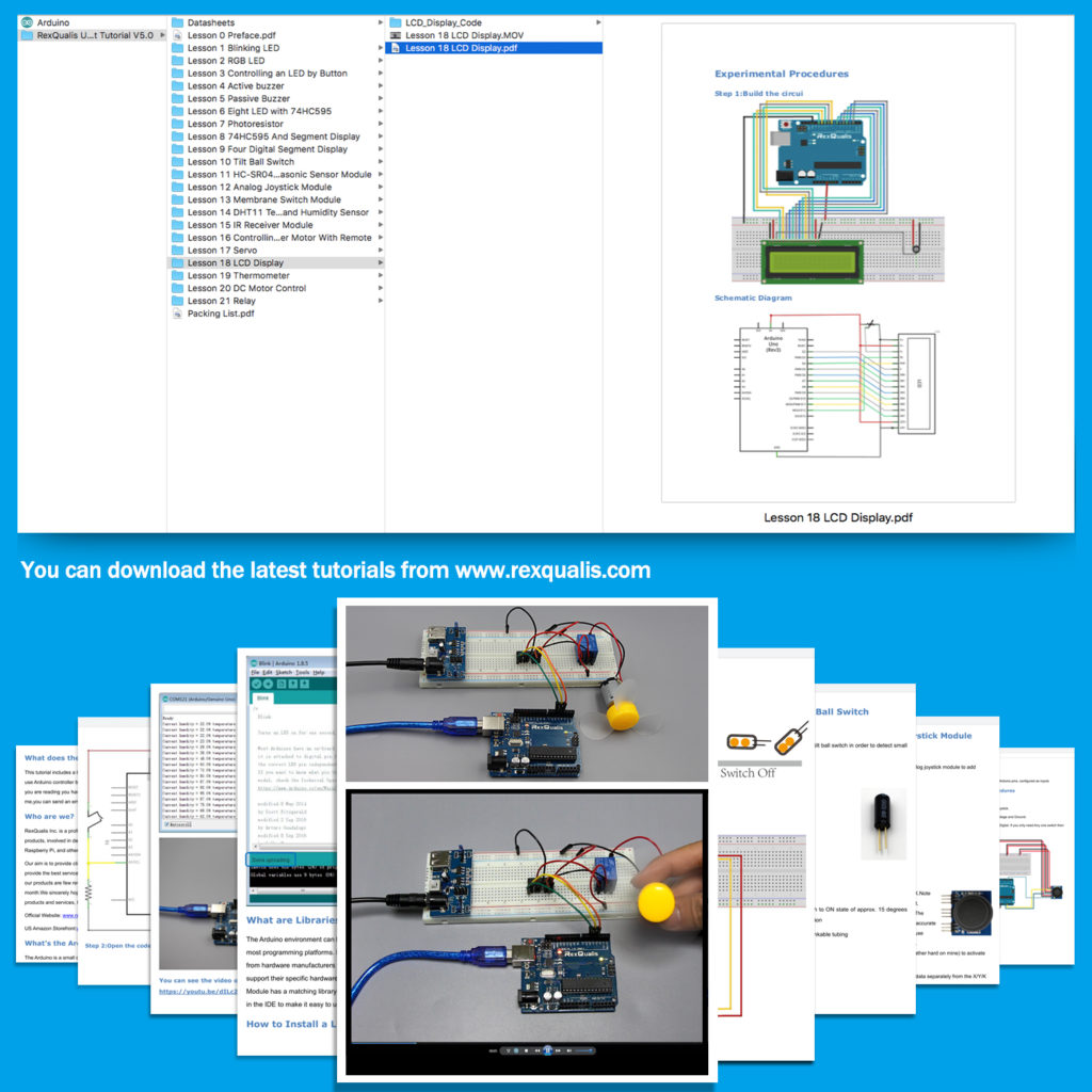 Rexqualis Super Starter Kit Based On Arduino Uno R3 With Tutorial And Controller Board 3608